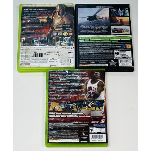Lot 3 Microsoft Xbox 360 Games Grand Theft Auto V NBA 2K12 Elder Oblivion - Picture 3 of 3